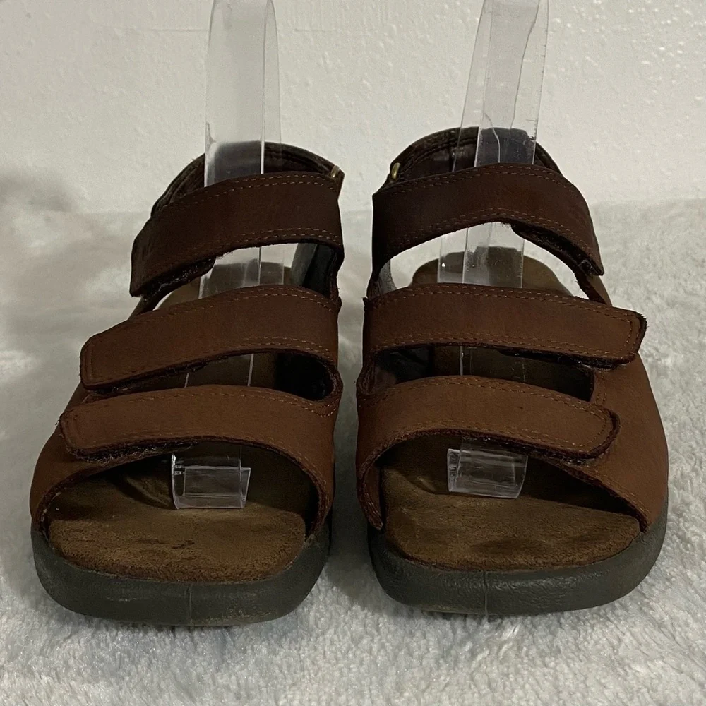 Ecco Babett Brown Leather 3-Strap Sandals Women’s Size 40 EU (9/9.5 US)